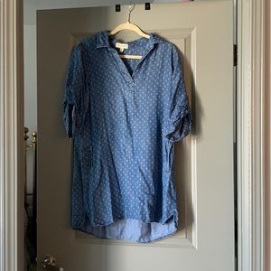 Anthropologie denim dress with pockets